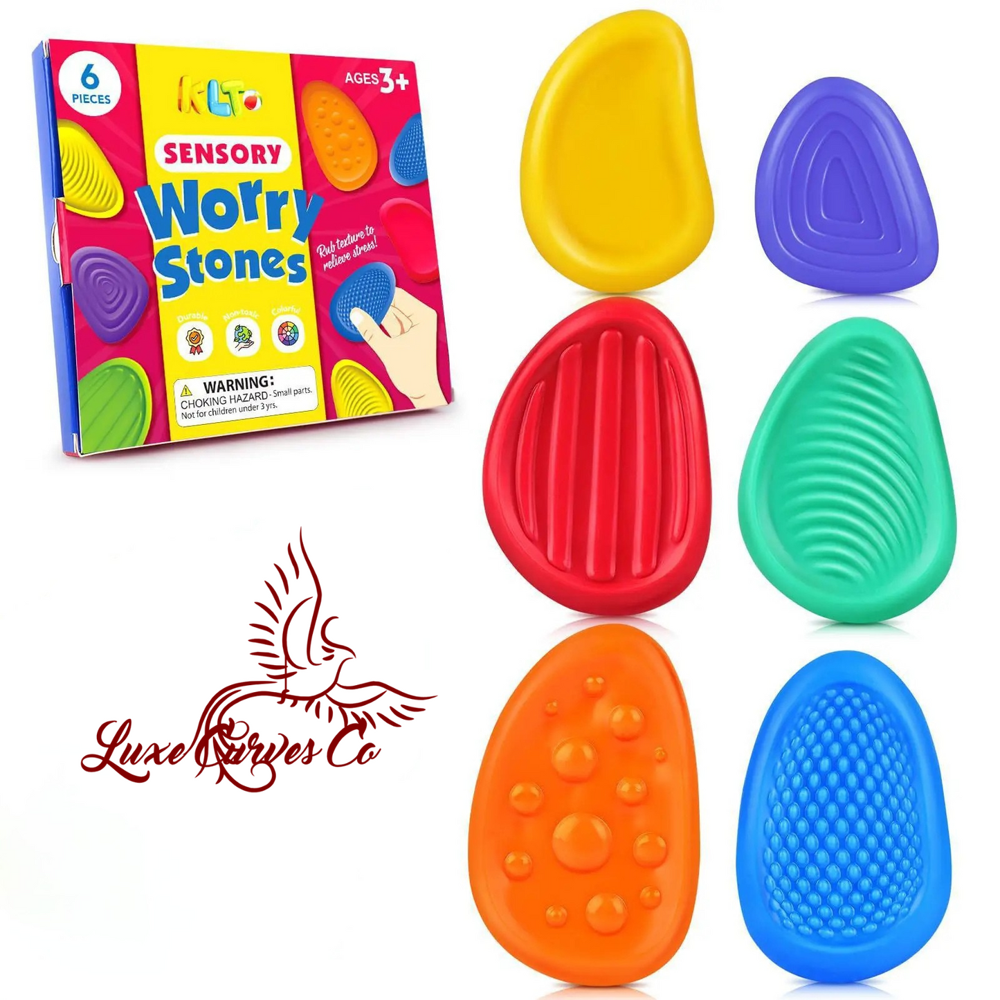 Luxe Rub Stones™ | Sensory Worry Stone 6-Pack