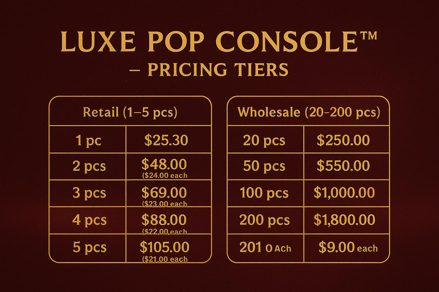 Luxe Pop Console™ – Electronic Light-Up Bubble Fidget Controller