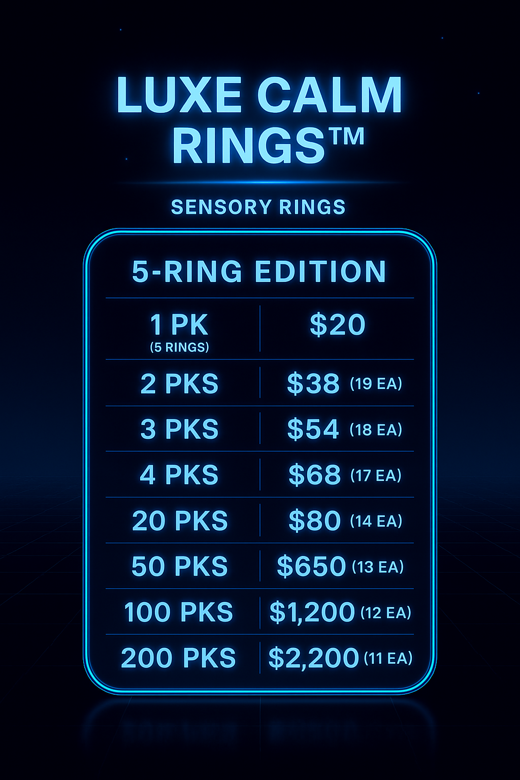 Luxe Calm Rings™ | Sensory Rings 5-Pack & 10-Pack Editions