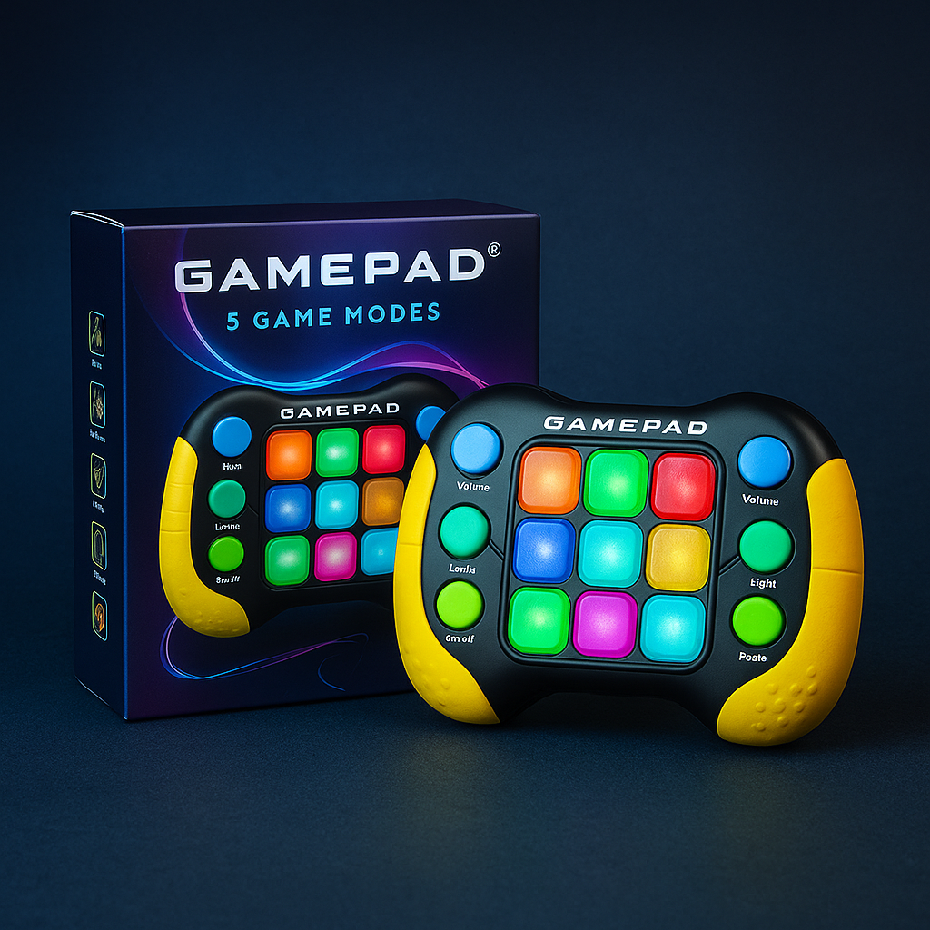 Luxe Electro Game Fidget™ | 999 Levels · 5 Modes · Light-Up Sensory Gamepad