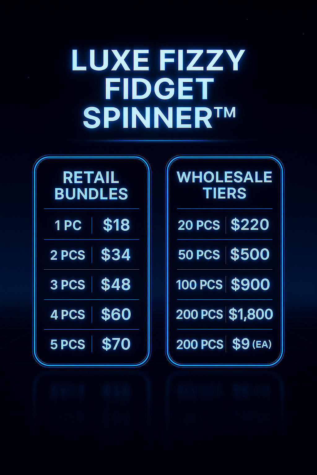 Luxe Fizzy Fidget Spinner™ | 3-in-1 Magic Bean Cube